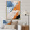 Orange tristesse - peinture abstraite, art mural, salon