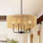 4 - Light Dimmable Drum Chandelier