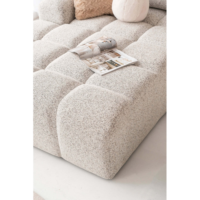 8 Seater Sofa Bed, Left -sided, Light gray