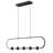 Saros Matte Black 5 Light Linear Chandelier