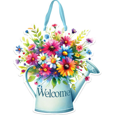 Arrosoir avec décoration de porte fleurs