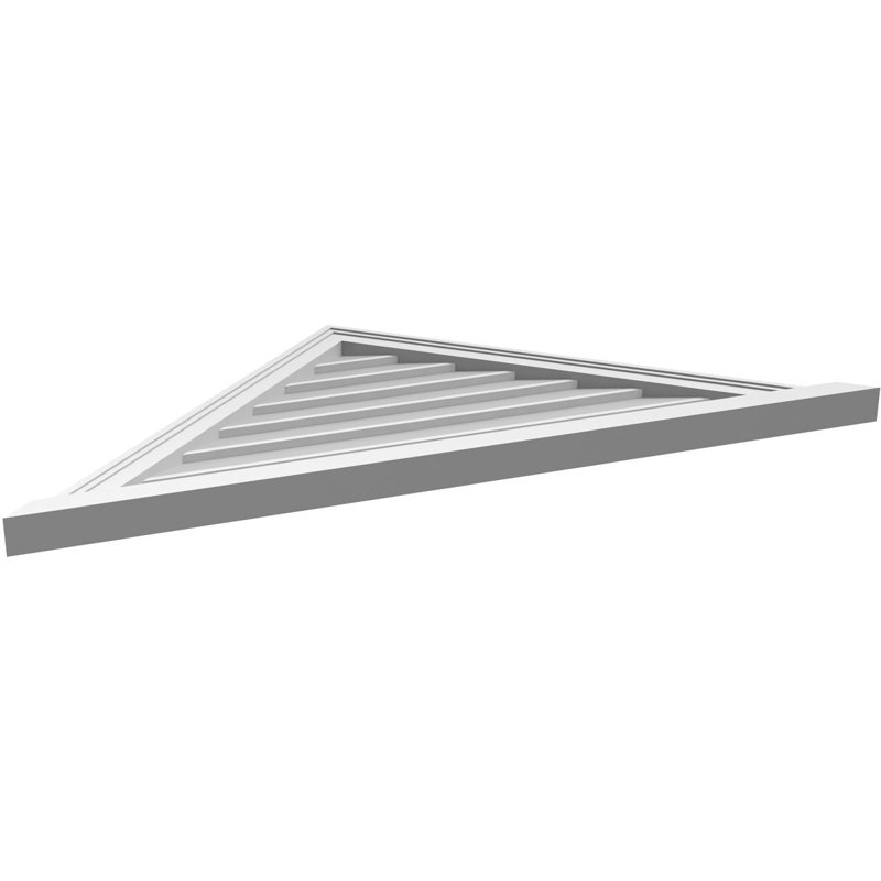 Ventilateur à pignon en uréthane non fonctionnel à fixation triangulaire brun clair 12/12, H 24 po x l 48 po x P 2 po