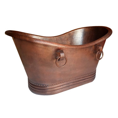 60'' x 34'' Freestanding Soaking Copper Bathtub