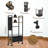 Narrow Skinny Bedside Table Nightstand With Drawers&Wheels, Slim Table Stand Magazine Rack With Storage Bag (Rustic)