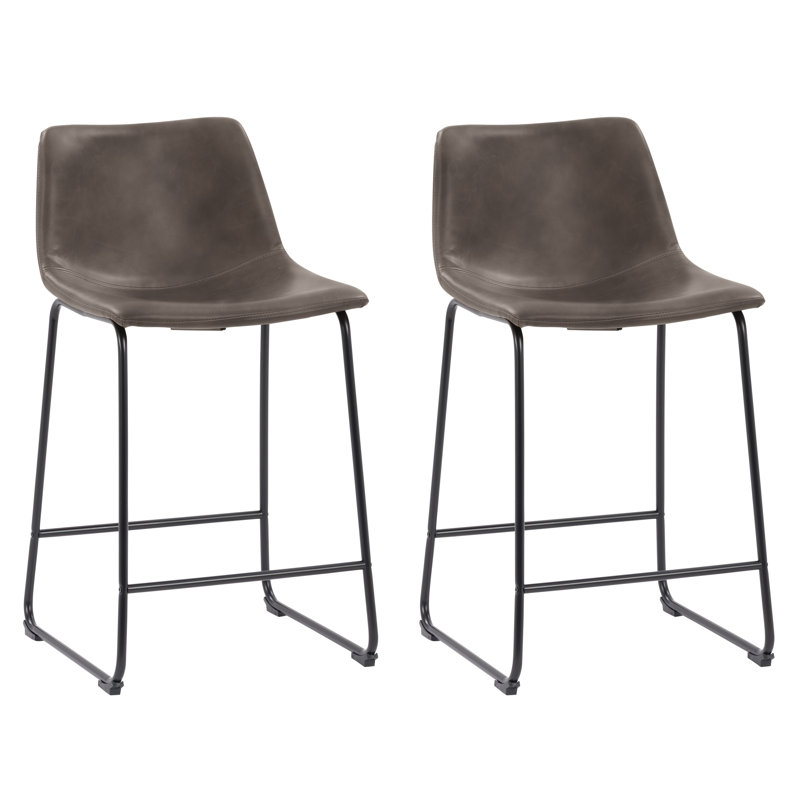 Tabouret de comptoir 25,5 po, Brun