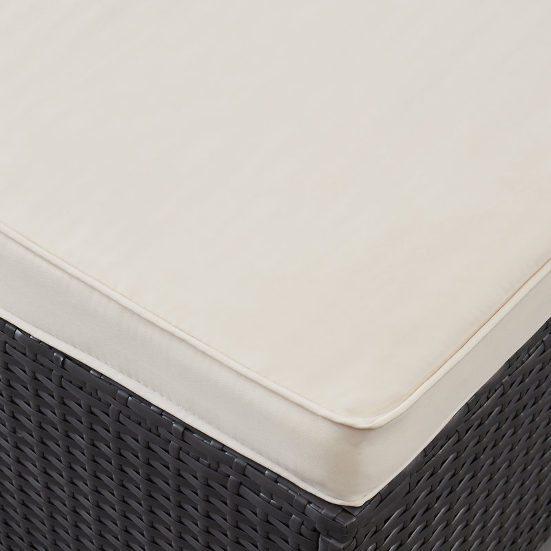 Ensemble de chaises longues inclinables de 77 po avec coussins et table Birgith