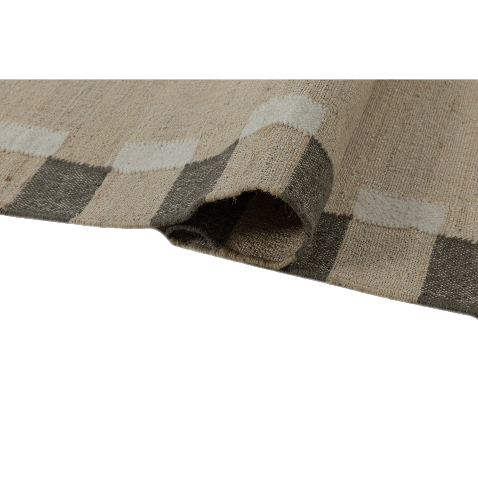 Heidi Flatweave Jute Checkered Scandinavian Rug, 2'x3', Green
