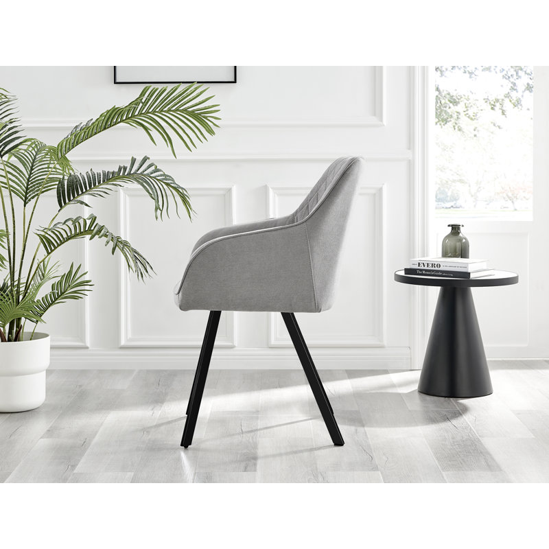 4 - Person Counter Height Dining Set, 75cm H x 100cm W x 100cm L, Light Grey/Black