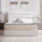 Linen 3-Panel Headboard Queen Bed Frame with Lift Up Storage, No Box Spring Needed, Ivory-324274077-323341733