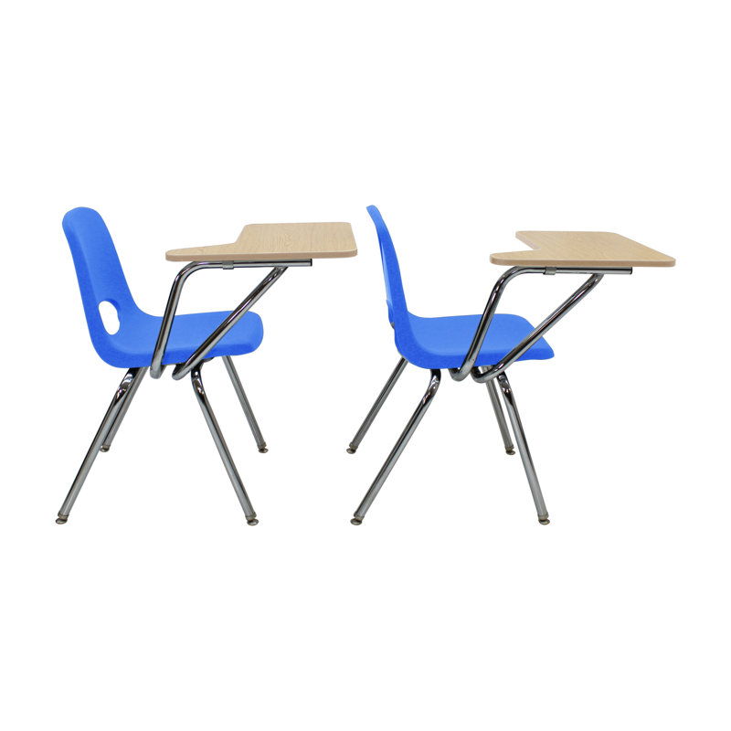 Chaise empilable 18 po avec accoudoir tablette, Bleu