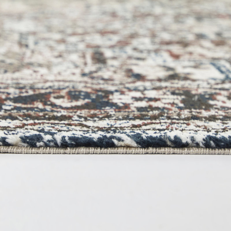Tapis traditionnel rouille / brun Asheim, 7 pi 10 po x 10 pi