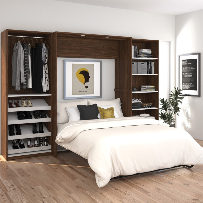 Osterman Murphy Bed, Bark Gray, Full