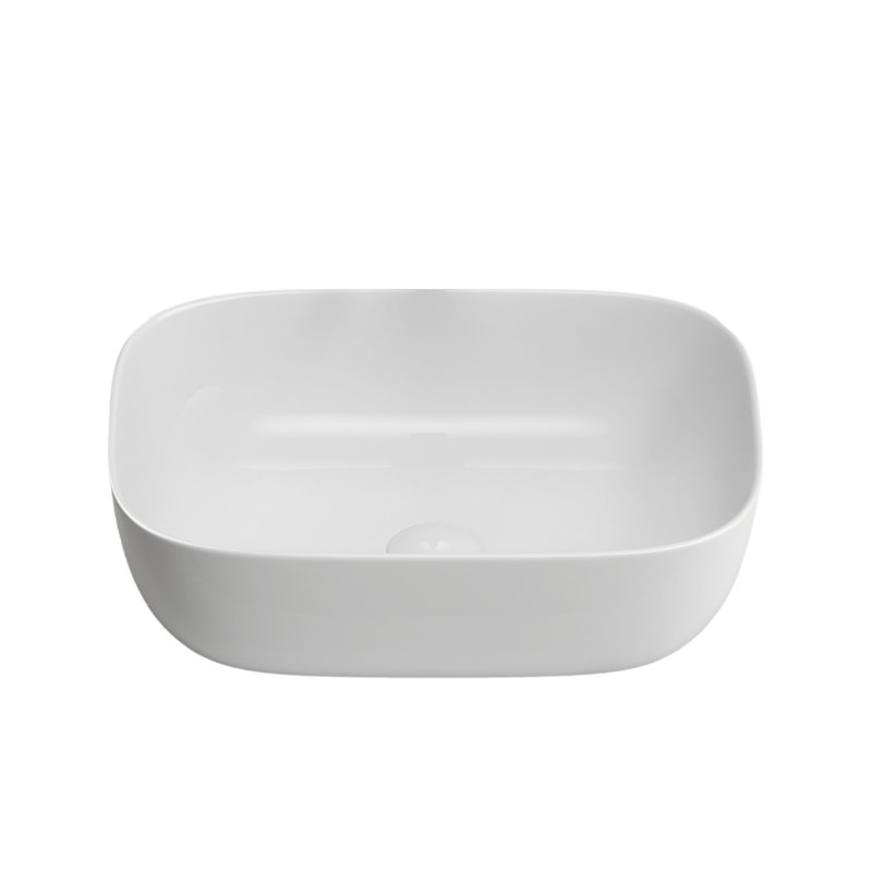 Bathroom Small Sink Countertop Ceramic Oval Rectangular Bathroom Vanity Washbasin