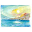 Shimmering Reflections On_Lago Di Garda With Limone Waterfront Print by Martina Bleichner-71200084-71200085