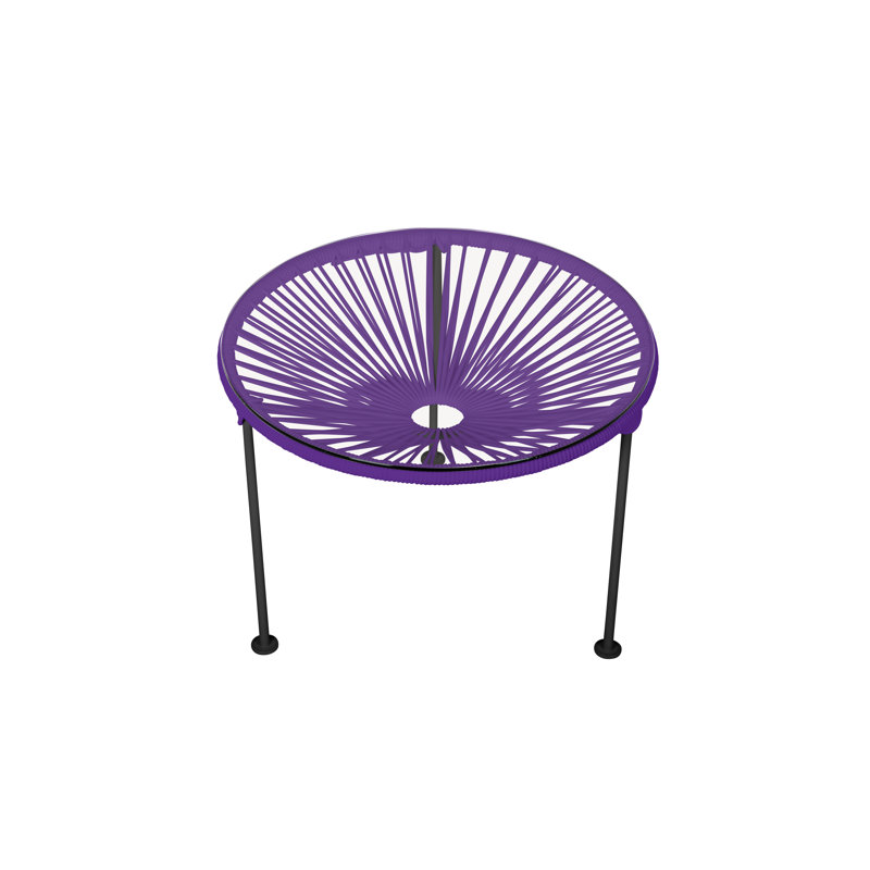 Zicatela Indoor Handmade Coffee Table, Black, Purple