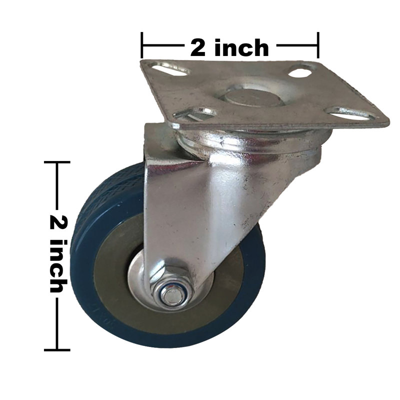 4 Pack 2-inch Caster Wheels Swivel Plate