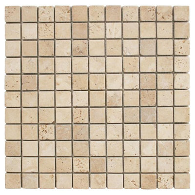 Carreau de mosaïque en mosaïque de travertin 1 po x 1 po