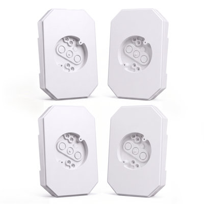 Ensemble de 4 blocs de fixation pour revêtement de vinyle, ensemble de plaques octogonales avec rainure en J intégrée pour lumières extérieures, appareils photo - style long