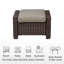 Fauteuil de patio pivotant avec repose-pieds Keaisha-612598832