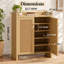 Armoire de rangement à chaussures en rotin