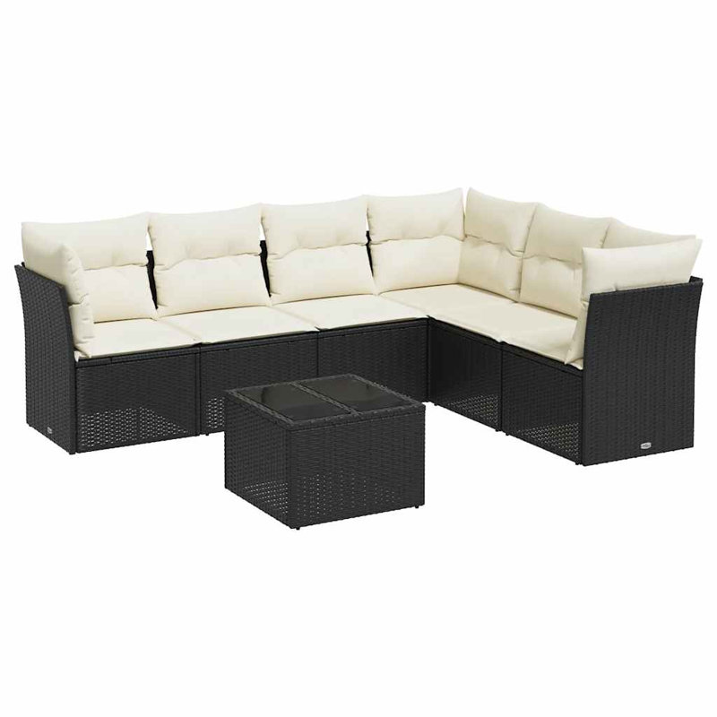 Grand canapé modulaire en rotin PE Vidaxl