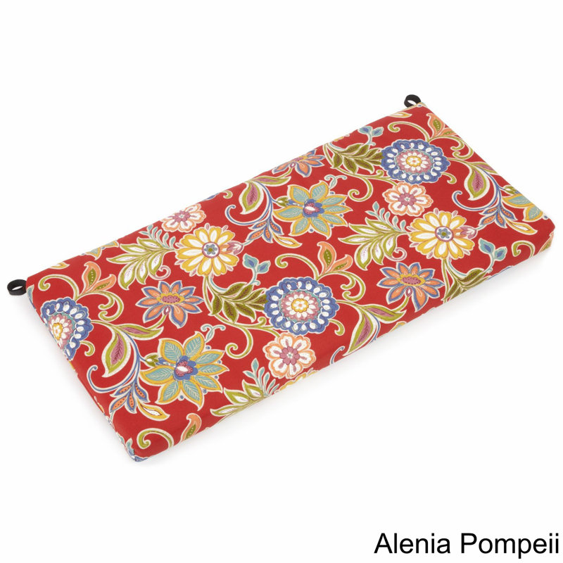 Coussin de banc intérieur / extérieur résistant aux intempéries, Pompéi Alenia, H 3,5 po x l 45 po x P 19 po