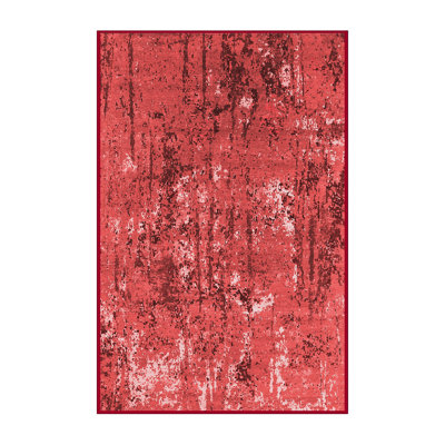 Tapis rouge Mid-Century moderne 2521