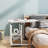Aarah Mobile Rolling Laptop Side Table with Storage-521624434-521624435