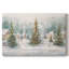 Toile tendue avec motif de chutes de neige blanches-981729138