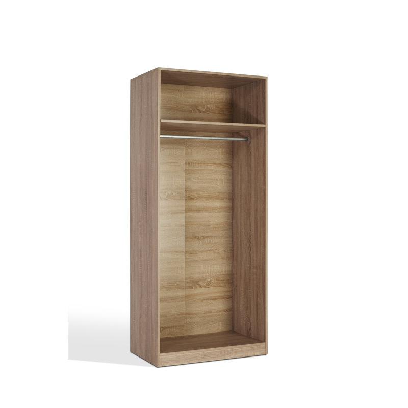 Beverley 2 Door Manufactured Wood Wardrobe, Oak/White
