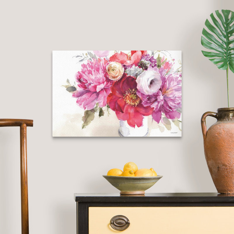 Visiblement rose 01 paysage par Lisa Audit - reproduction d'art, Toile tendue, H 16 po x l 24 po x P 1,25 po