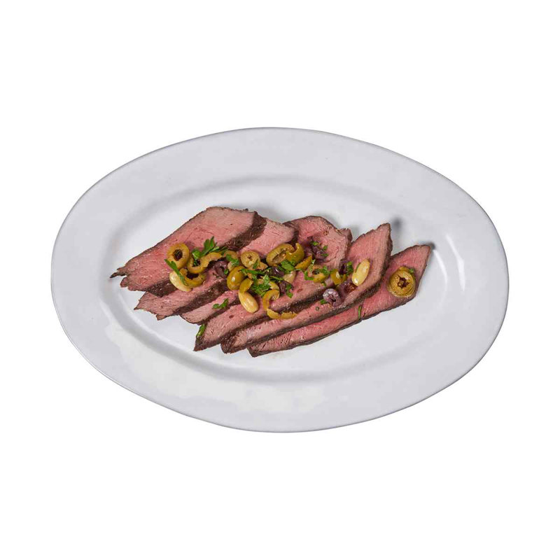 Quotidien Oval Platter - White Truffle, 15" L x 10" W