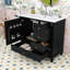Meuble-lavabo simple autoportant moderne avec lavabo en céramique et tiroirs de rangement-2087924720