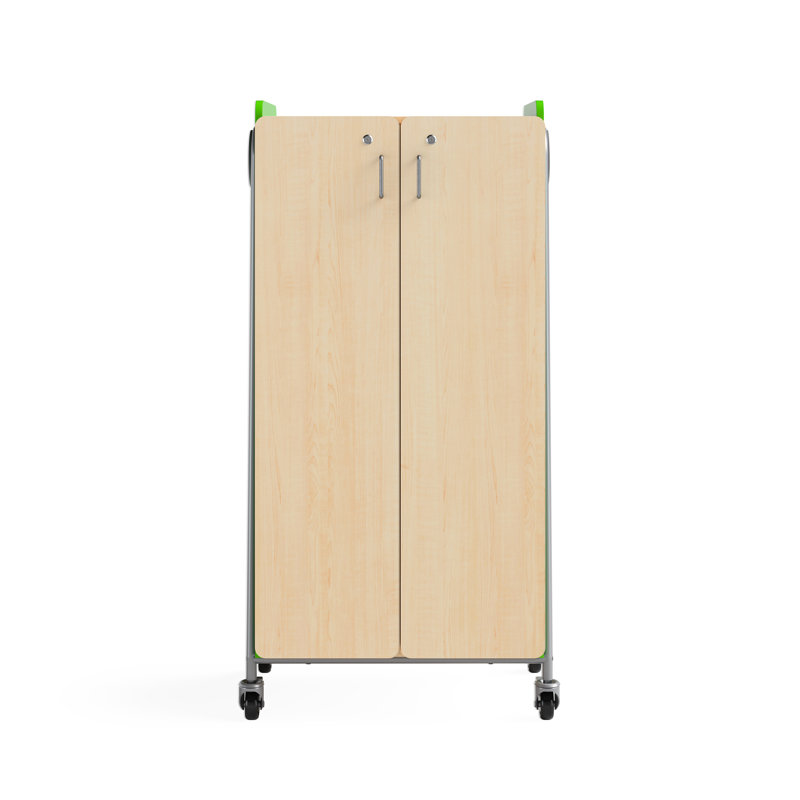 Chariot fourre-tout 18 compartiments avec bacs Whiffle, Vert
