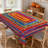 Bohemian Style Colorful Floral Pattern Washable Polyester Tablecloth-1364586948