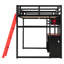 Lit mezzanine en bois avec bureau-185885967
