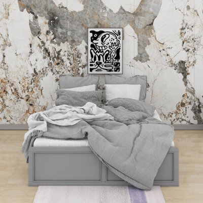 Queen Size Platform Bed Frame With Drawers