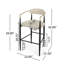 Hauteur de comptoir rembourrée beige - de 2 avec structure en fer pour la cuisine 2-1772528280