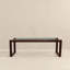 Banc en cuir brun clair Christina