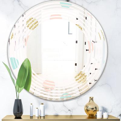Chic Design III Wave Modern & Contemporary Frameless Wall Mirror