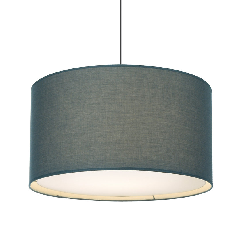 Renteria 24cm H Fabric Drum Lamp Shade, Grey