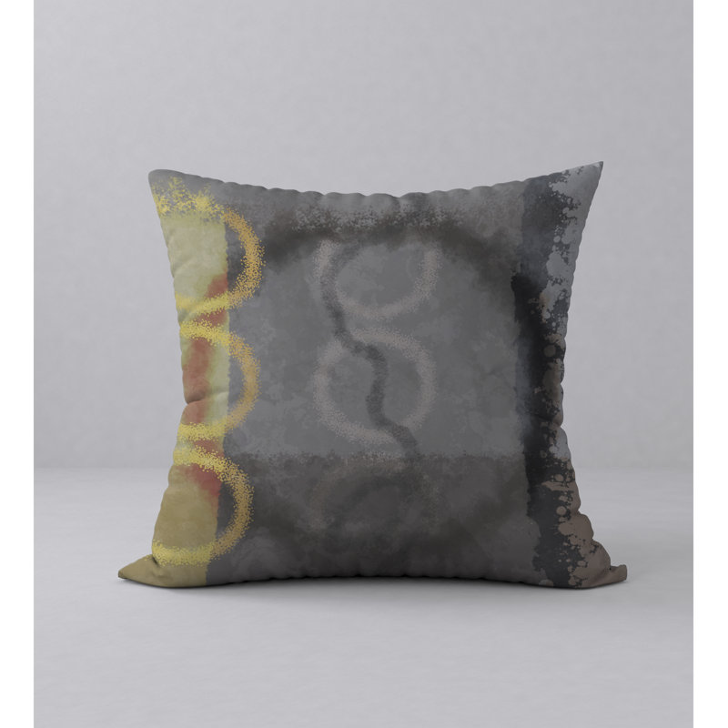  Superbe housse de coussin décoratif carré Tangy, 18 po x 18 po