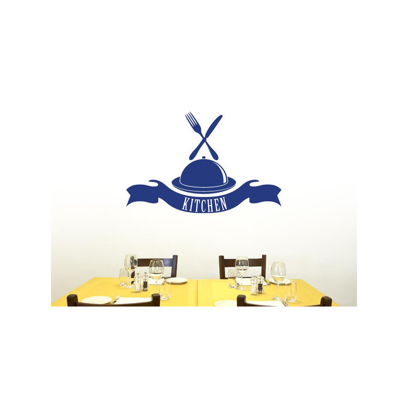 Food & Beverage Wall Decal, Large, Dark Blue