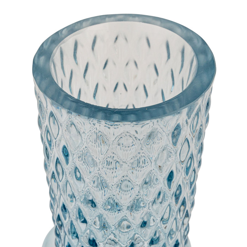 Vase rond en verre pressé fuselé