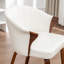 Chaise de salle à manger rembourrée en similicuir Devault-1836169672