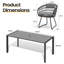 Ensemble repas pour 6 personnes en aluminium avec chaises en rotin et trou pour parasol-1399920086