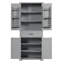 Armoire de rangement pour salle de bain avec portes et tiroir, plusieurs espaces de rangement, tablette réglable-1080489095
