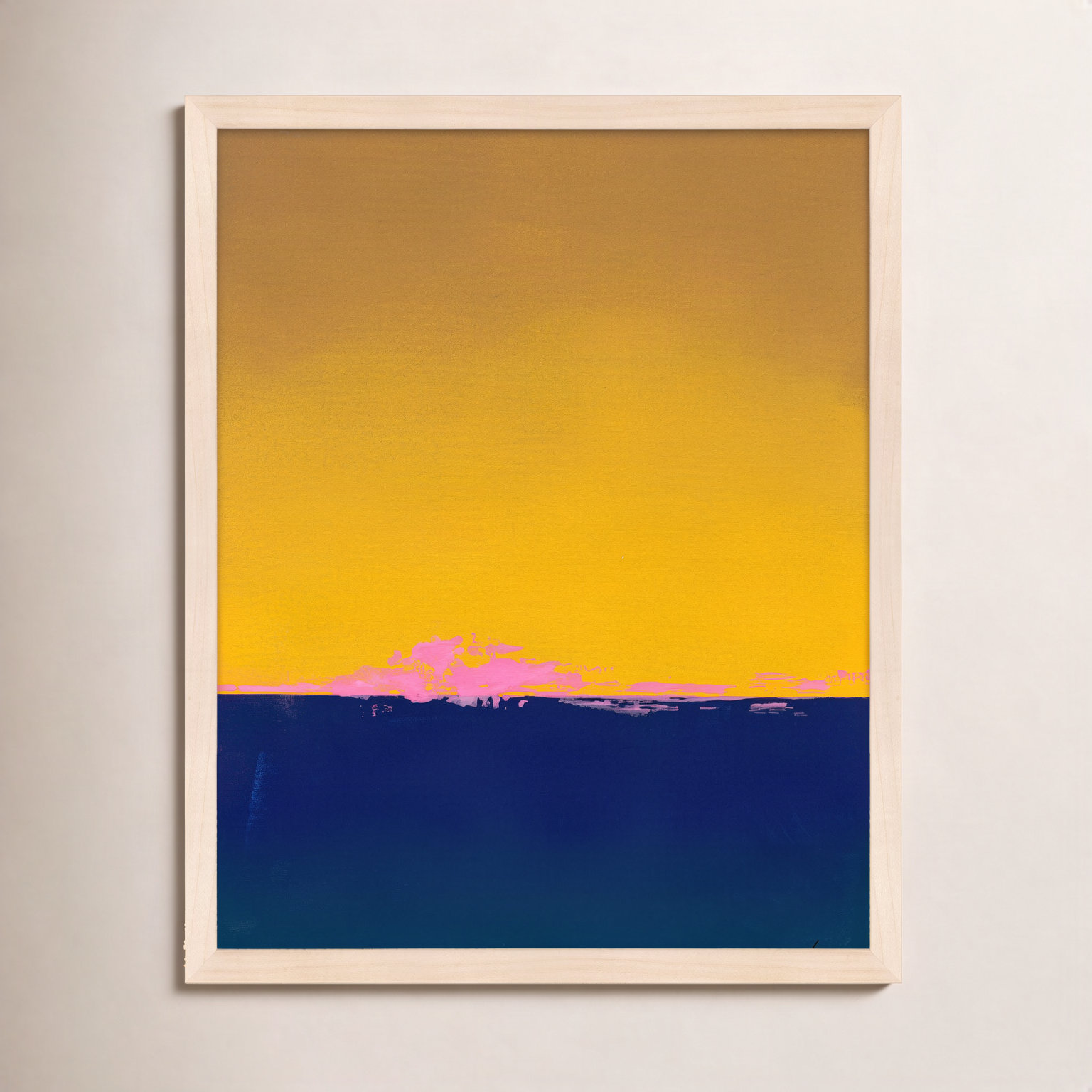 Horizon 1 Print by Lee Lessem, 50" H x 40" W x 1.25" D, Beige