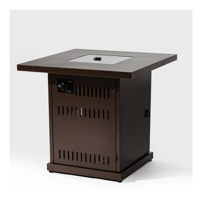 28IN Square fire pit table Propane Fire Table with Stainless steel lid