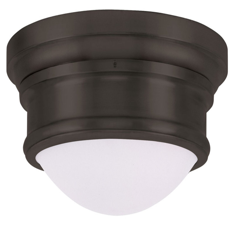 Derianna Glass Flush Mount, Bronze